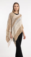 PONCHO BEIGE TEJIDOS DE KARLA