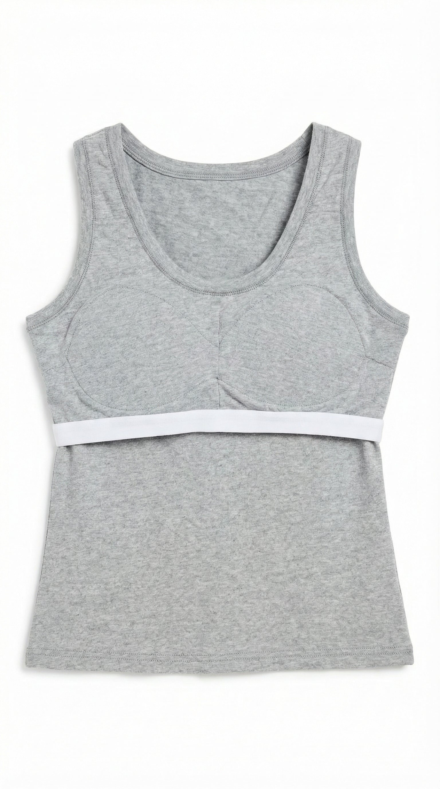 POLERA s/m BASICA GRIS CON SUJETADOR