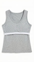 POLERA s/m BASICA GRIS CON SUJETADOR