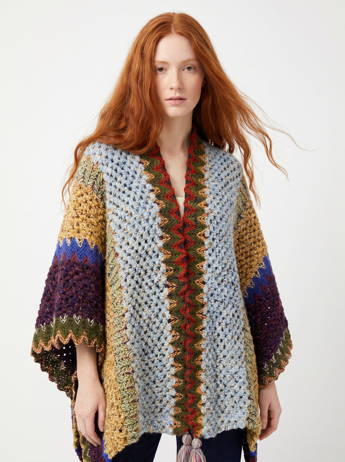 RUANA BOHO CELESTES, BEIGES