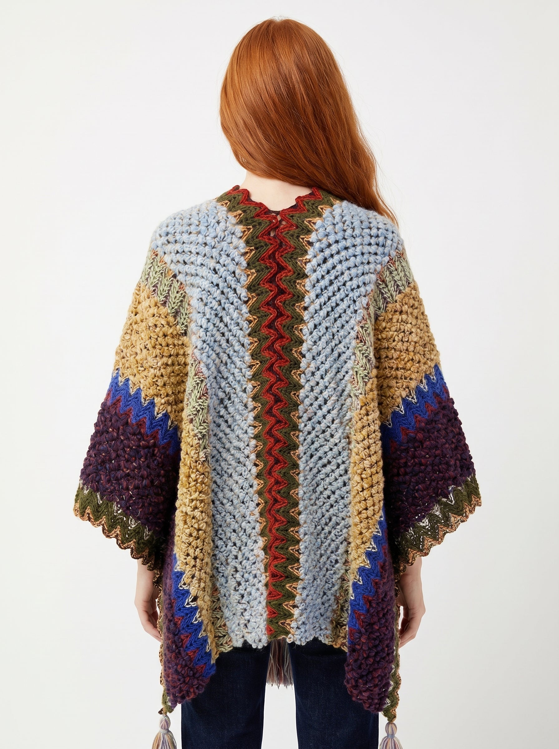 RUANA BOHO CELESTES, BEIGES