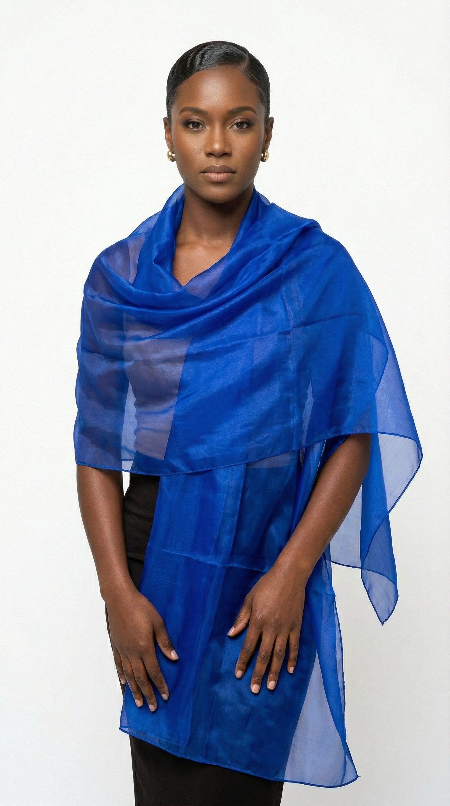 CHAL ORGANZA AZUL