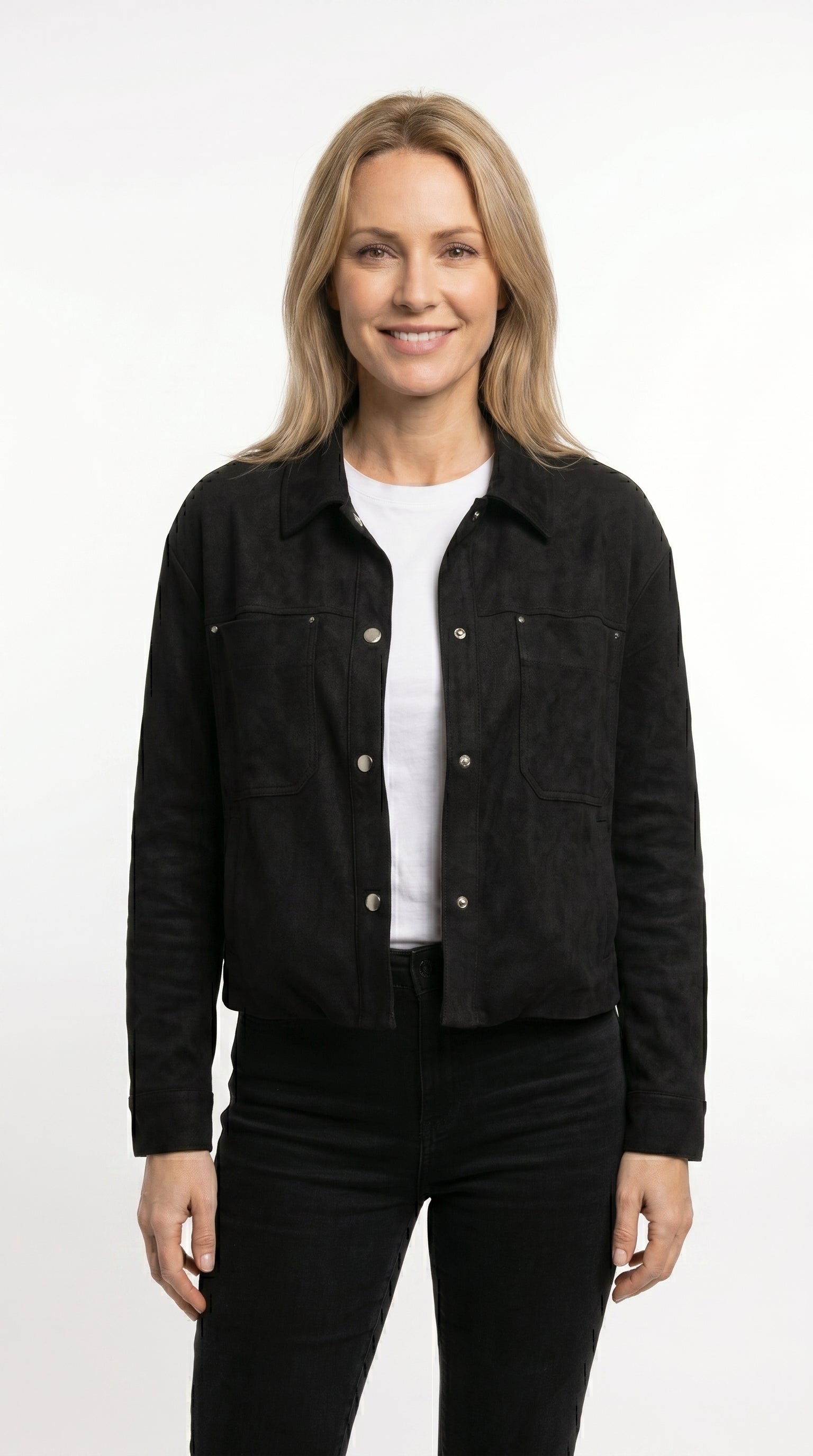 CHAQUETA GAMUZA NEGRA