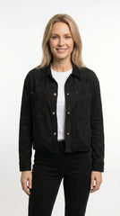 CHAQUETA GAMUZA NEGRA
