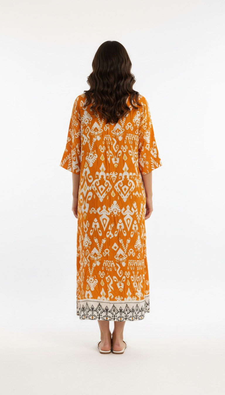 VESTIDO CAMISERO NARANJA