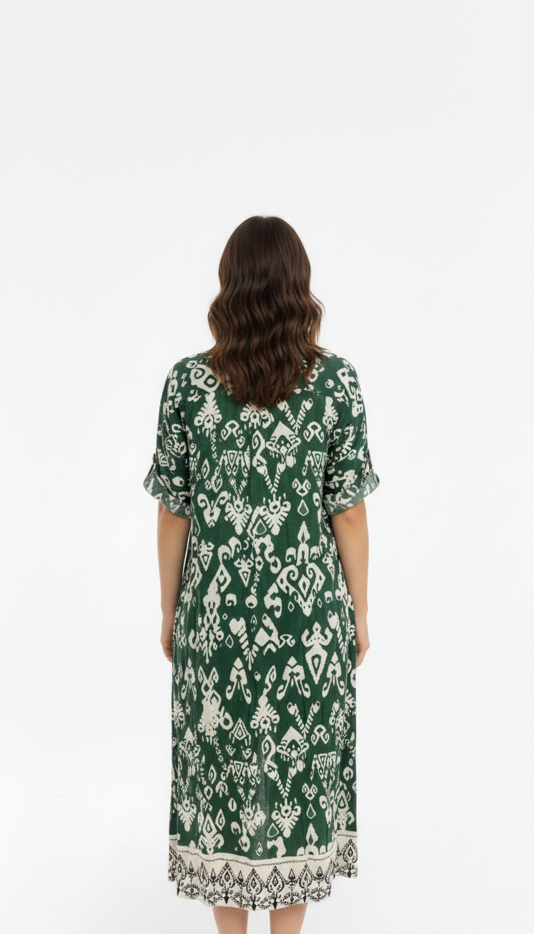 VESTIDO CAMISERO VERDE