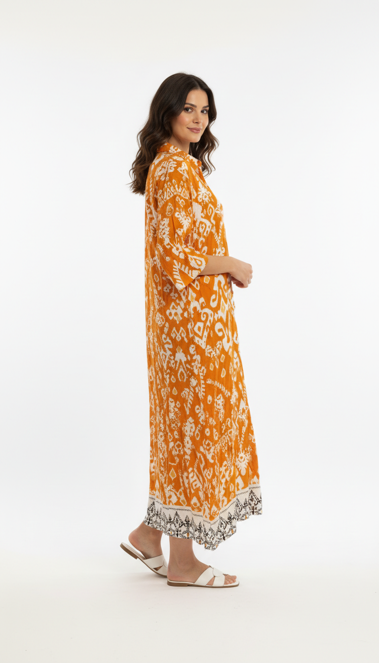 VESTIDO CAMISERO NARANJA