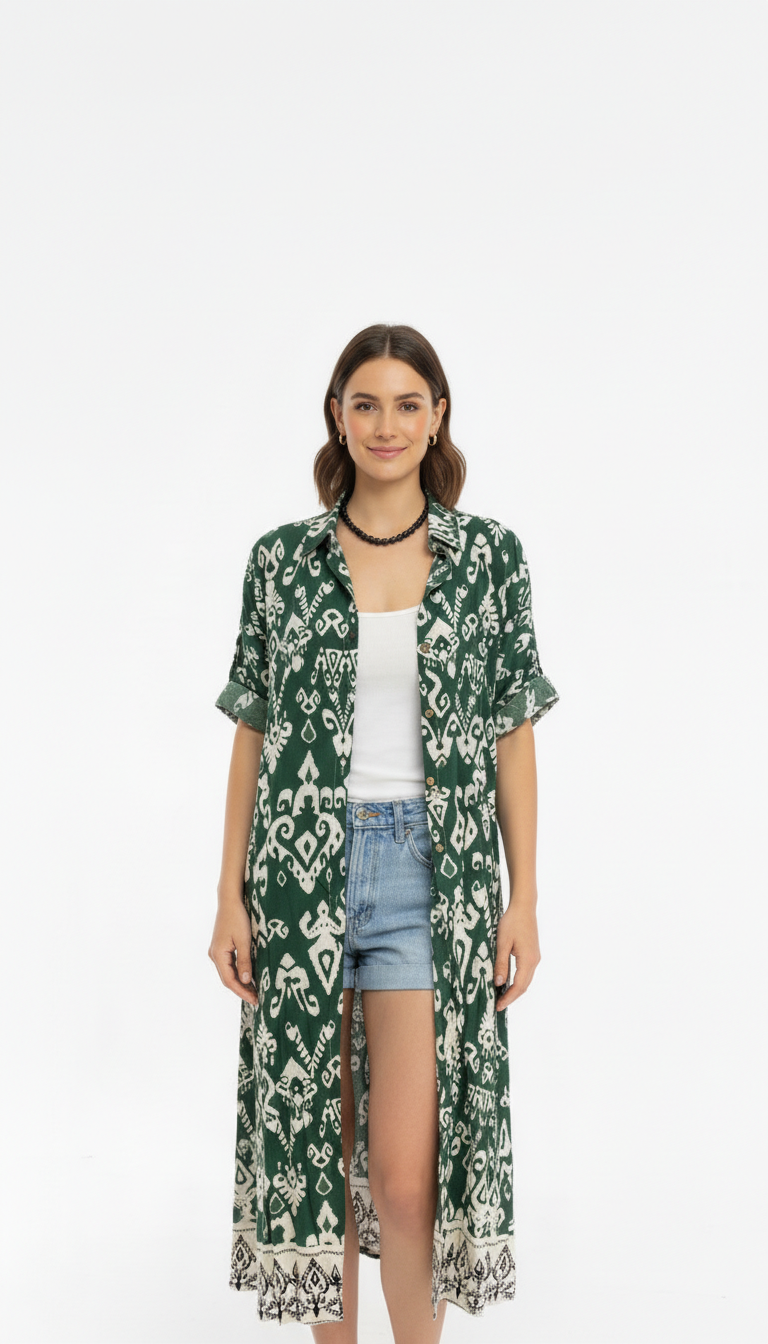 VESTIDO CAMISERO VERDE