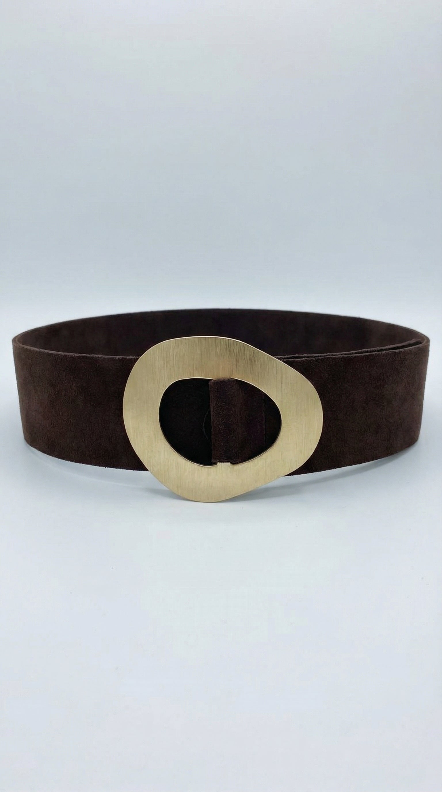 CINTURÓN DE GAMUZA CAFÉ