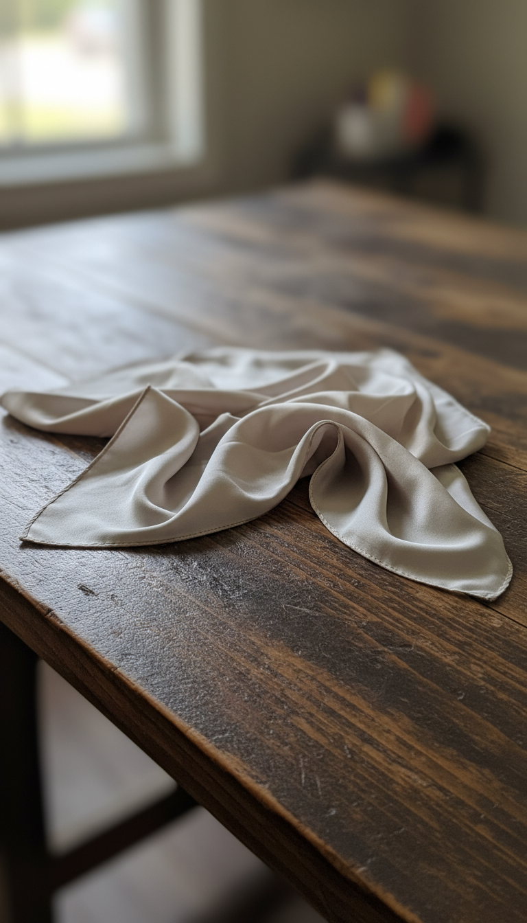 PAÑUELO SEDA BEIGE