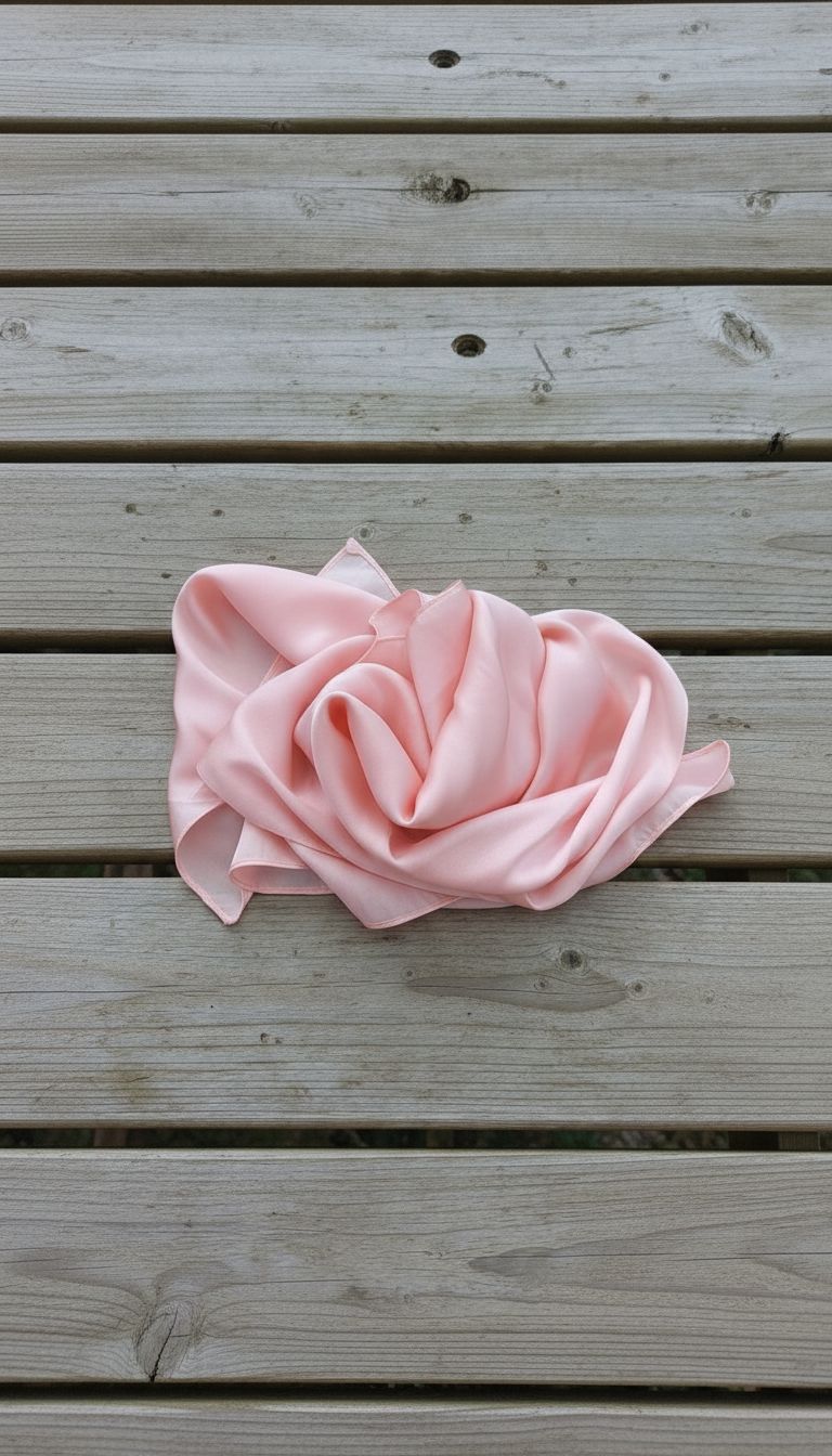 PAÑUELO SEDA ROSA