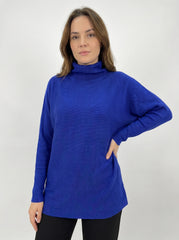 SUETER BASICO CUELLO CAÍDO AZULINO