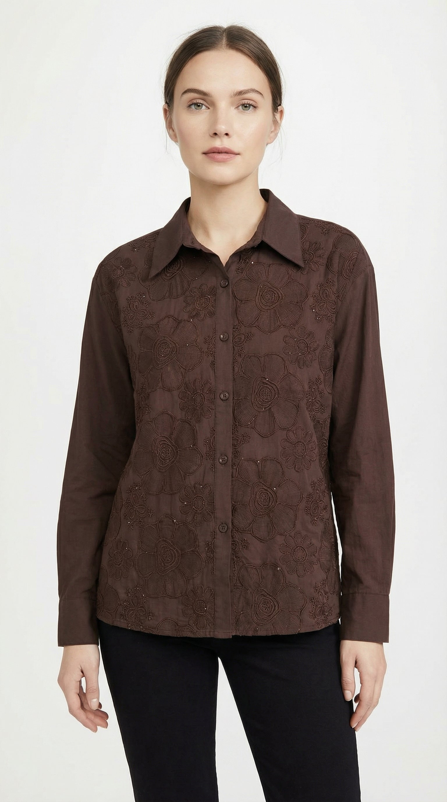 BLUSA FLORES CAFÉ BUENOS AIRES