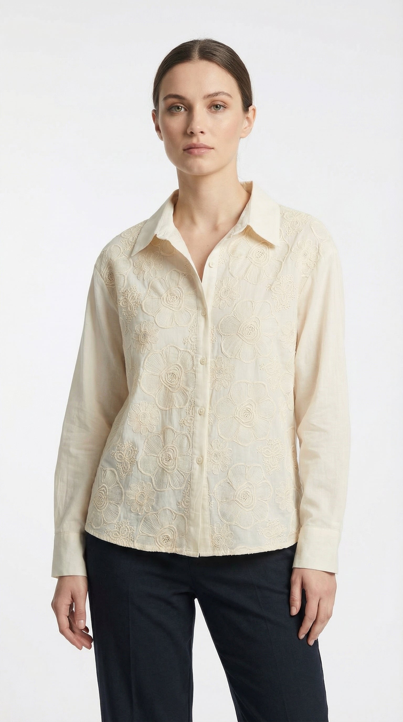 BLUSA FLORES BLANCO INVIERNO BUENOS AIRES