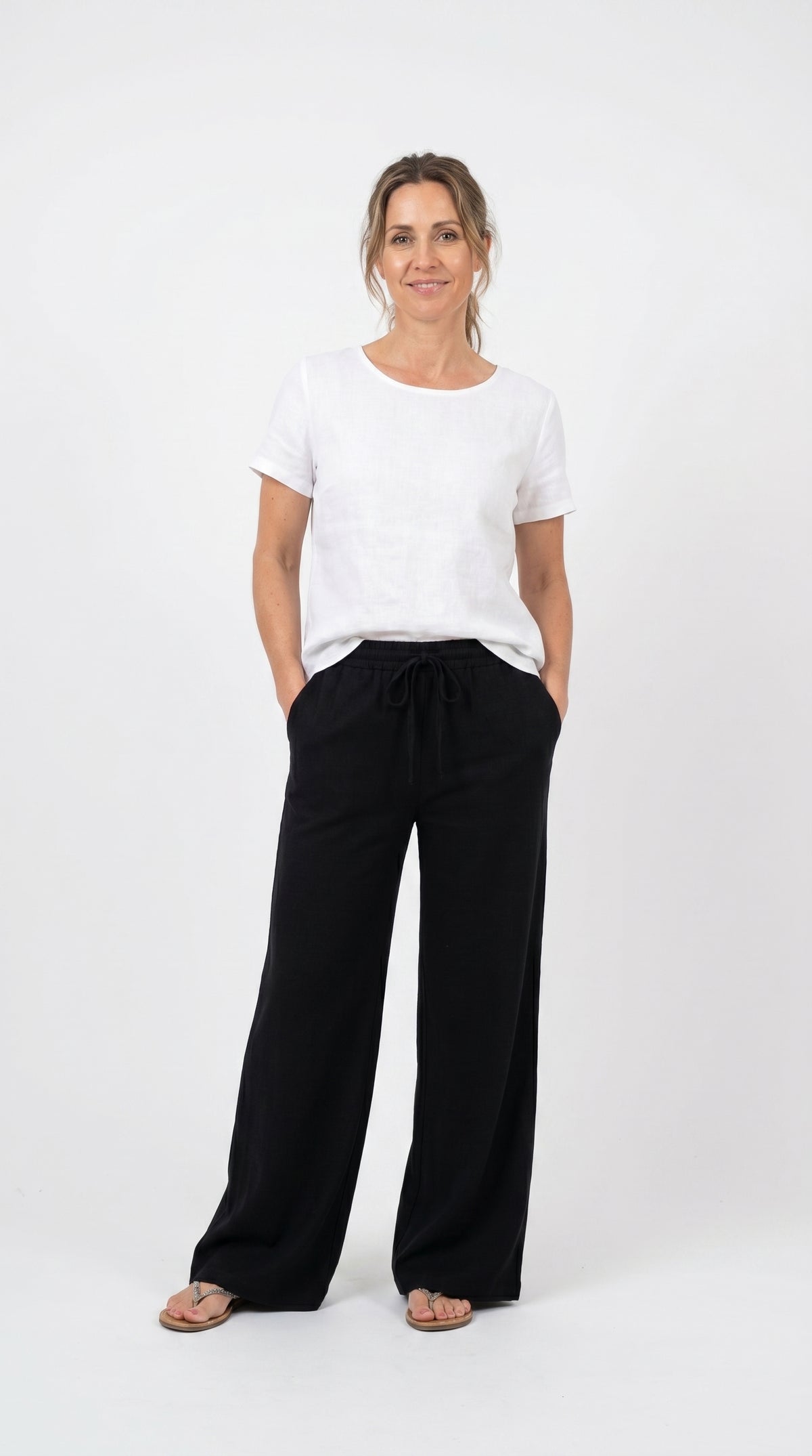 PANTALÓN TEJIDO NEGRO