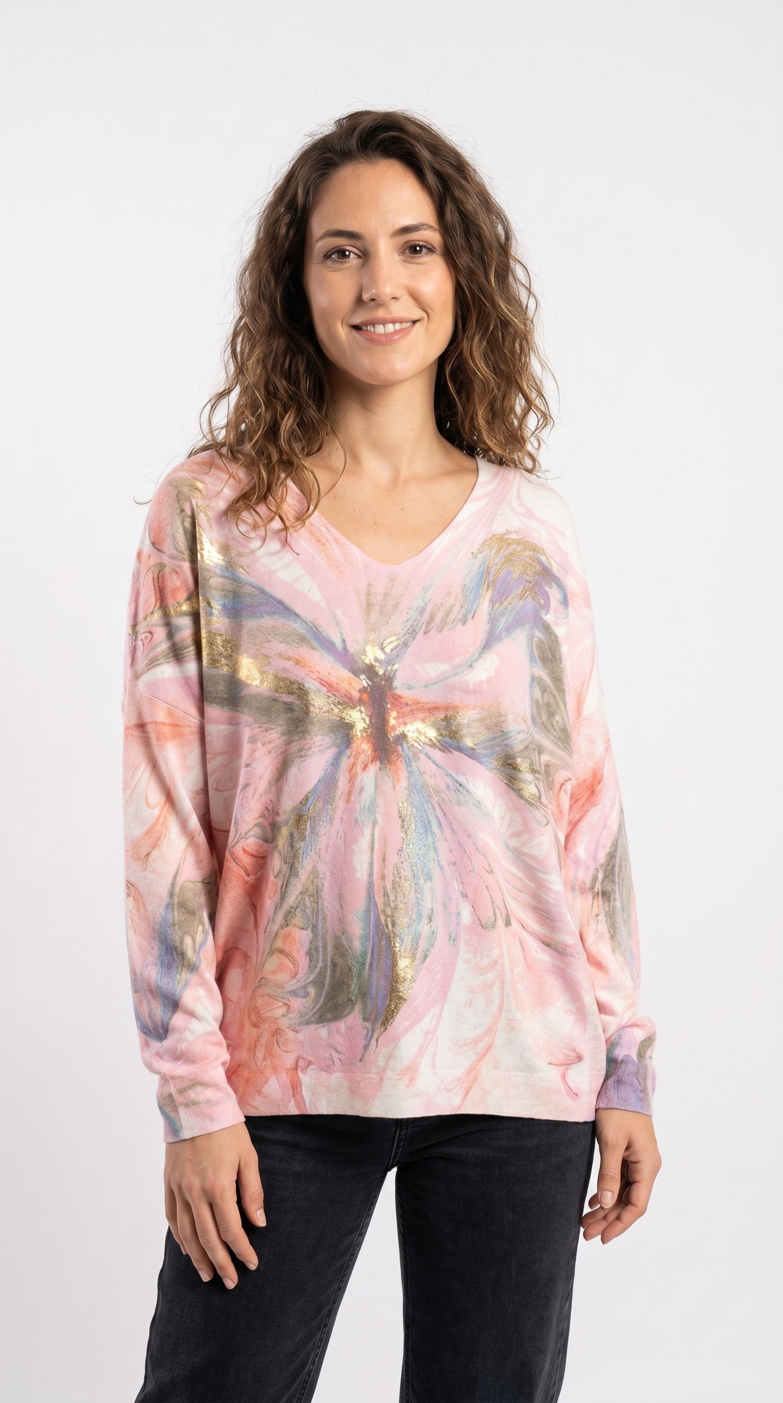 SUETER PINTADO ROSA