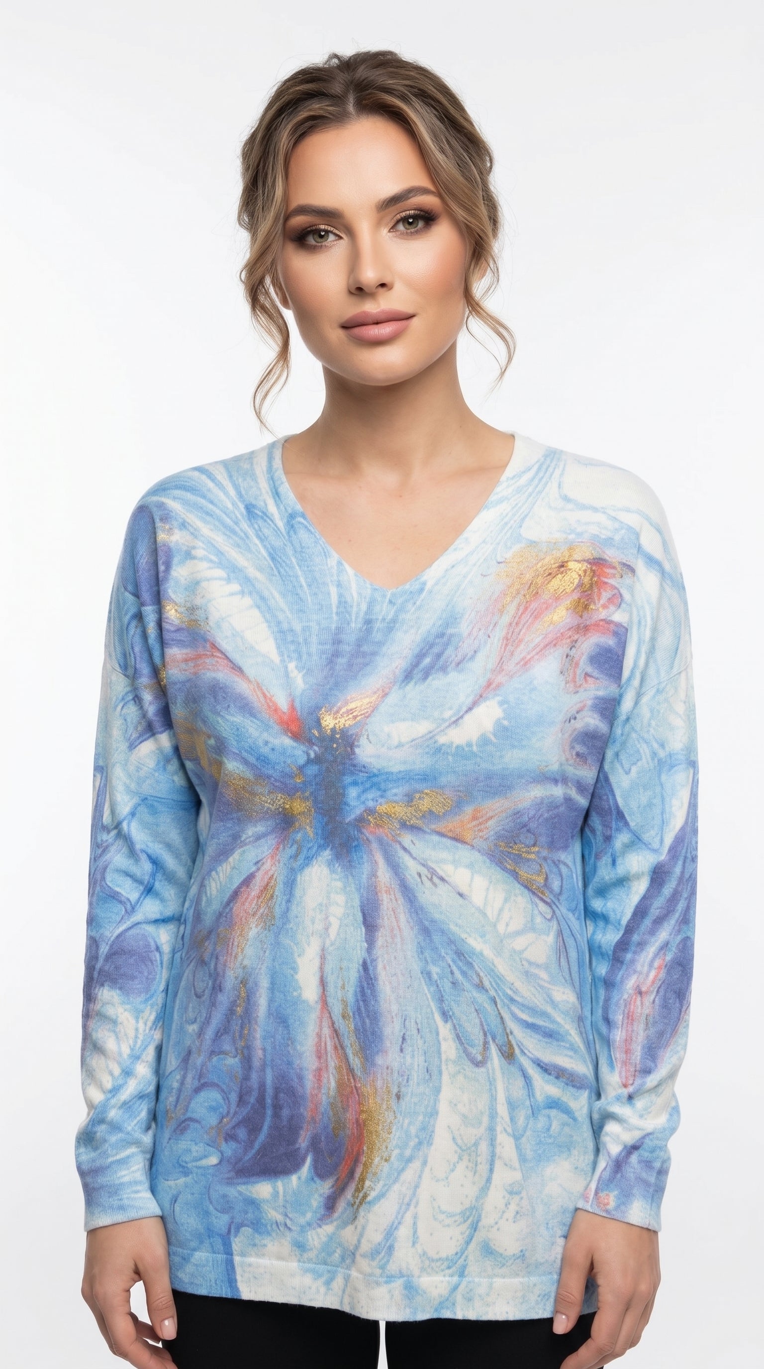 SUETER PINTADO AZUL