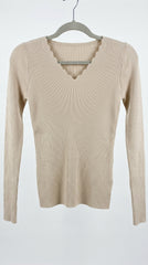 POLERA TEJIDA BASICA BEIGE