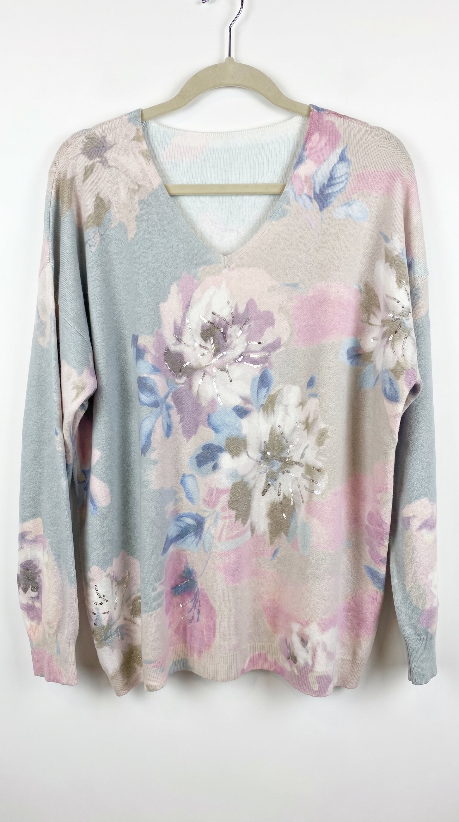 SUETER PINTADO FLORES PERLA