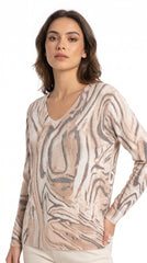 SUETER PINTADO CEBRA CAMEL
