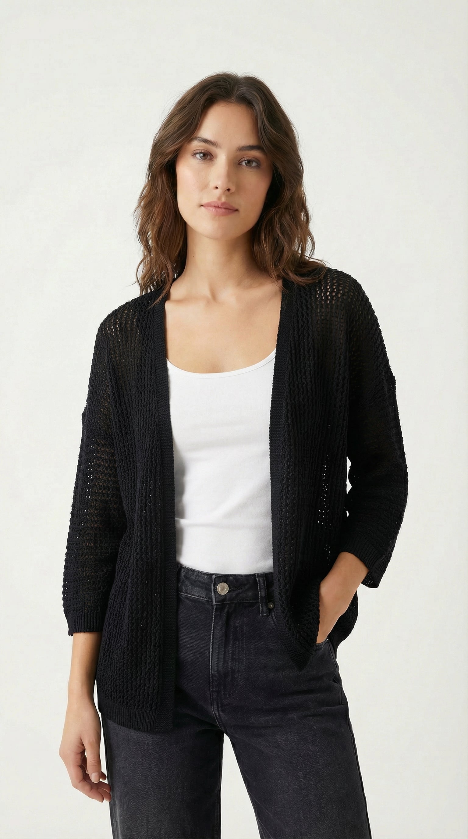 CARDIGAN PUNTOS NEGRO