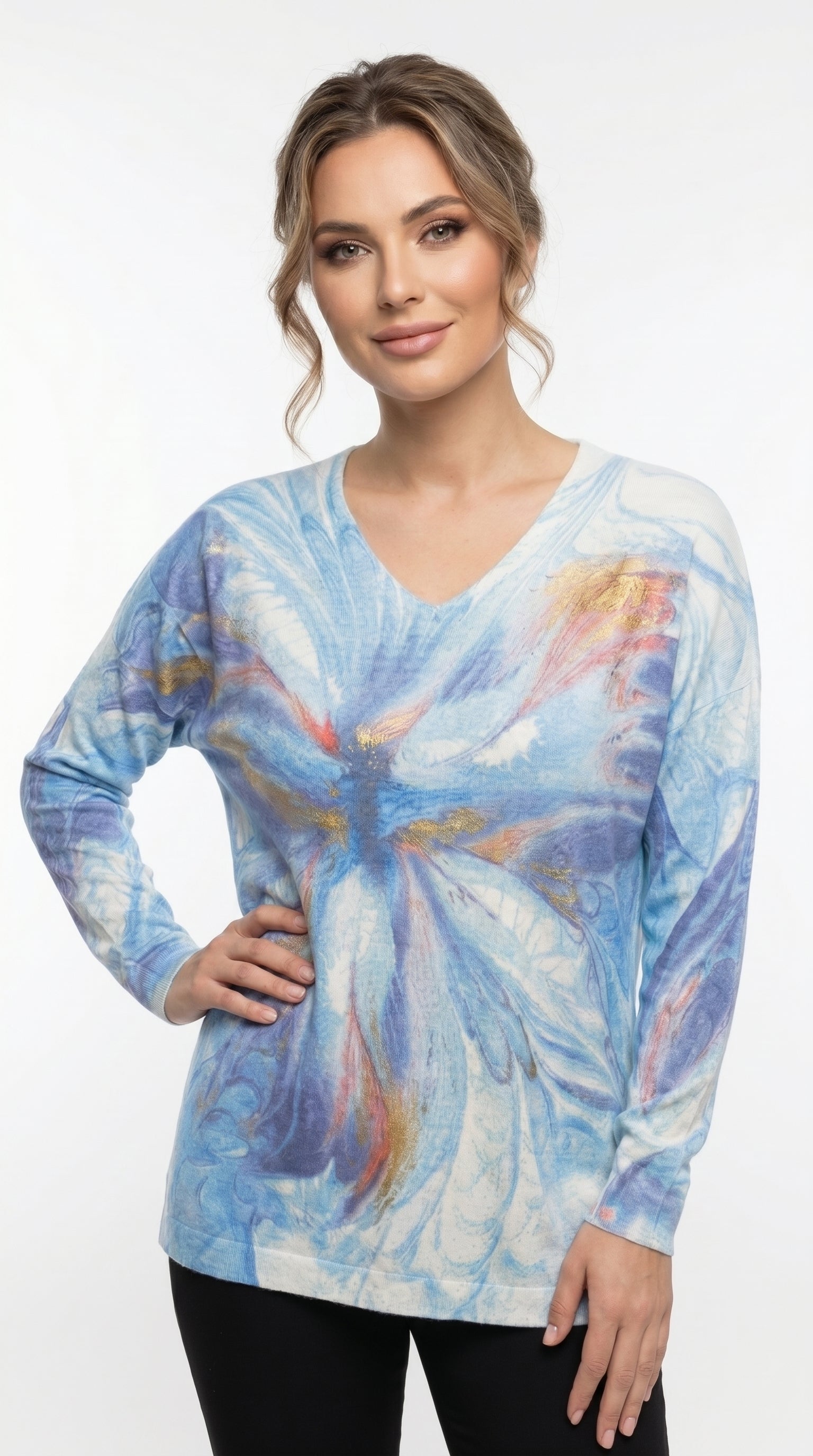SUETER PINTADO AZUL