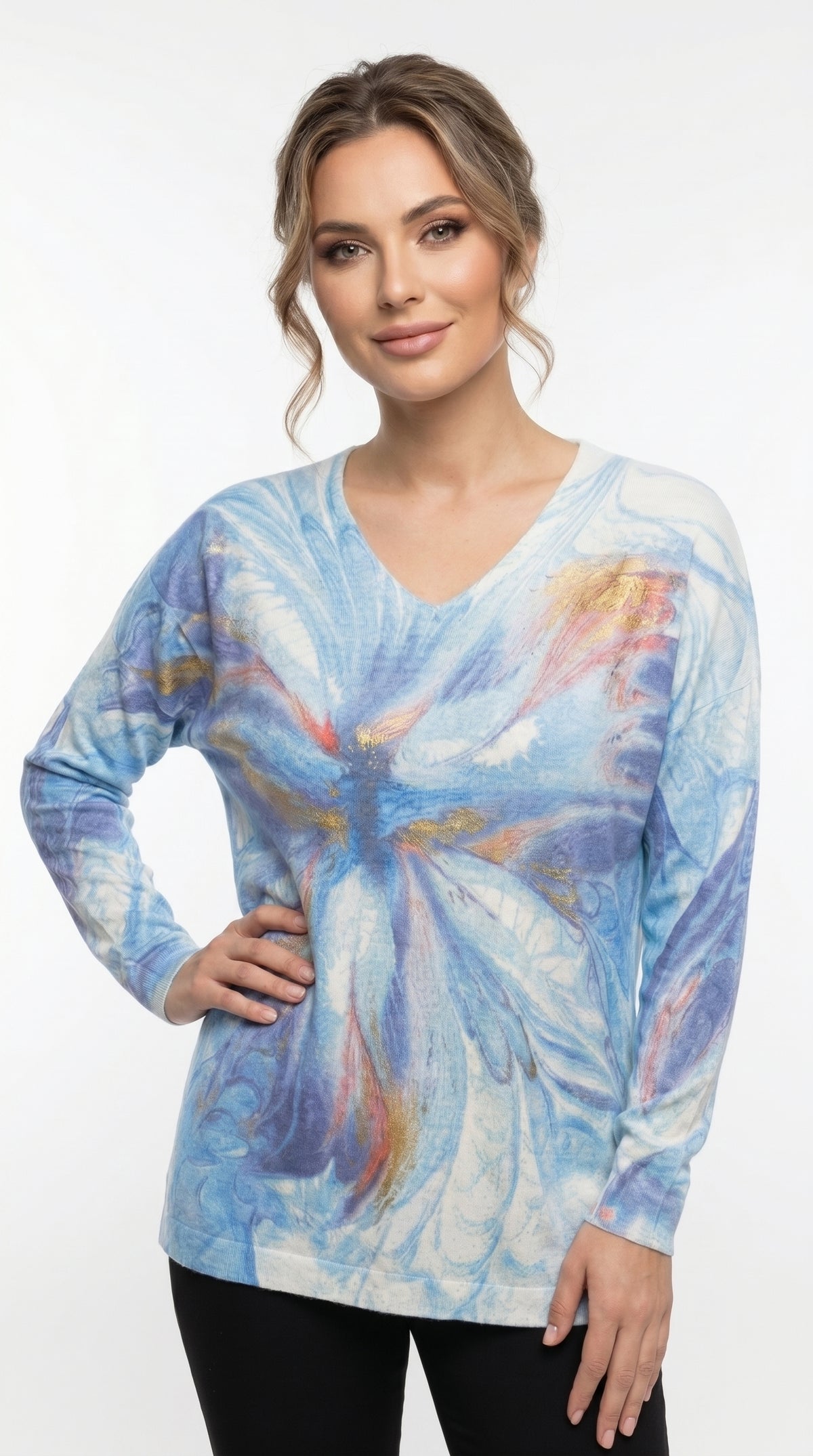 SUETER PINTADO AZUL