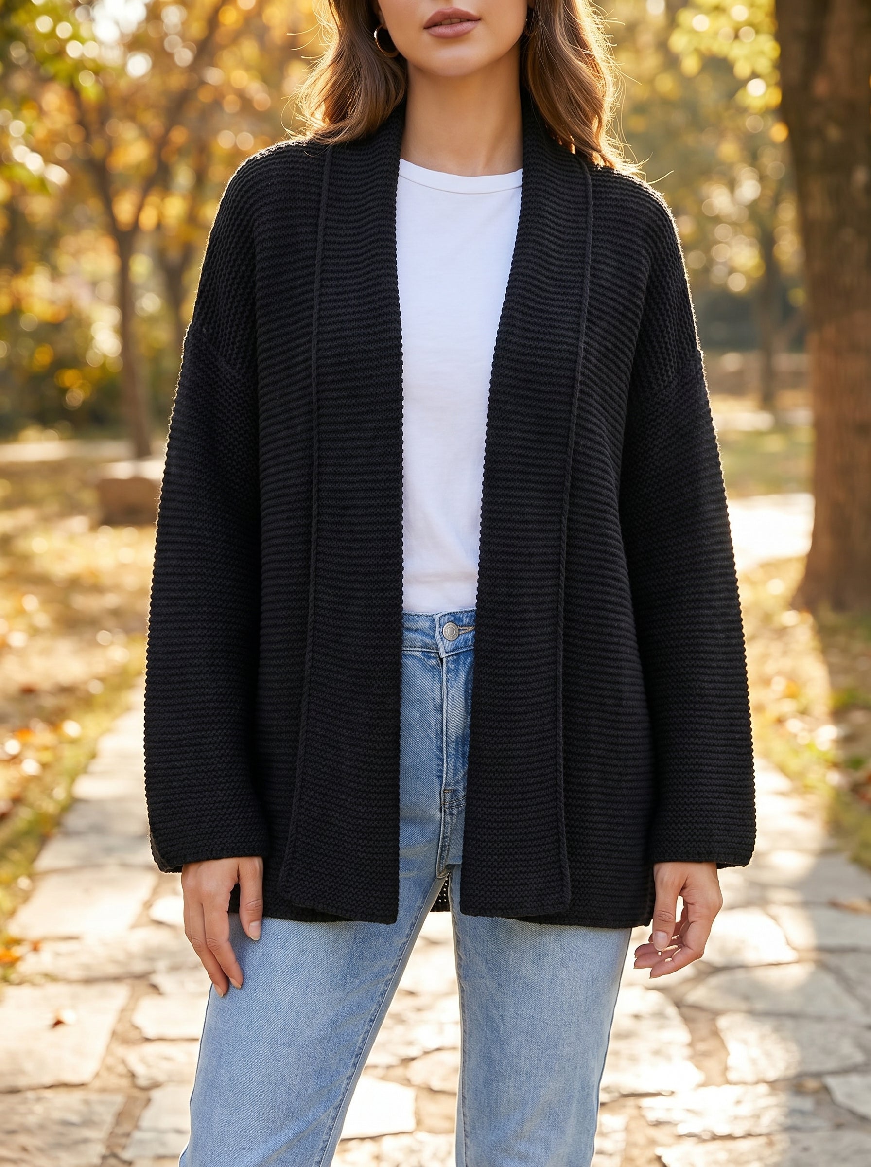 CARDIGAN KIMONO NEGRO